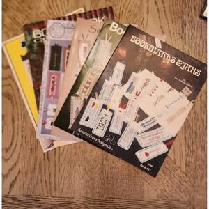 Crossstitch Bookmarks Lot Of 6 Counted Cross Stitch Jar Lids Vintage